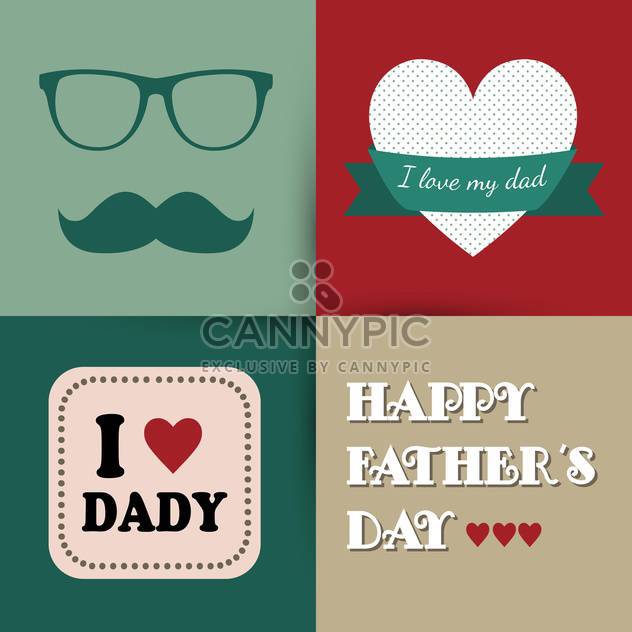 happy father's day vintage card - Kostenloses vector #133983